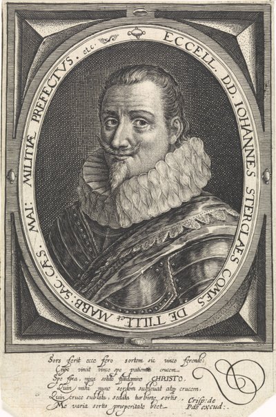 Porträtt av Johann Tserclaes, greve av Tilly av Crispijn van de Passe the Elder