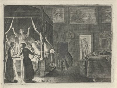 Kräkningar man i sängen av Crispijn van den Queborn