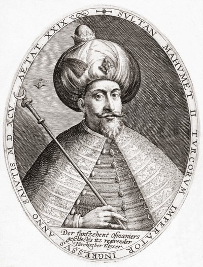 Mehmed III. Sultan, Osmanska riket. Porträtt. av Crispin I de (after) Passe