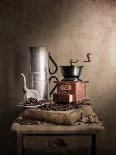 Vintage-stilleben med kaffe av Cristiano Giani