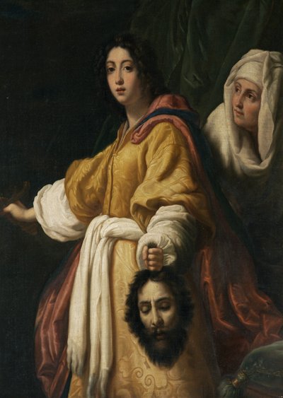 Judith med huvudet av Holofernes (olja på duk) av Cristofano (after) Allori