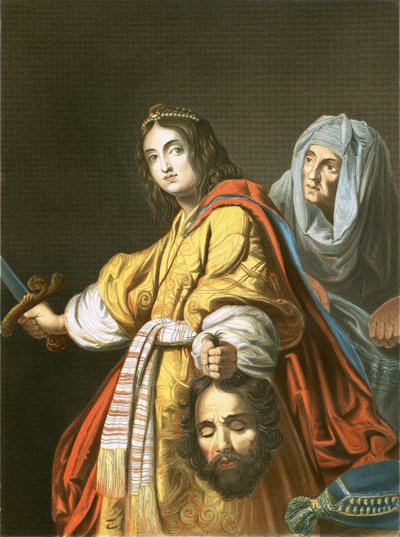Judith med huvudet av Holofernes av Cristofano (after) Allori
