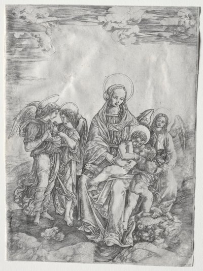 Jungfru och barn med spädbarnet St. John av Cristofano Robetta