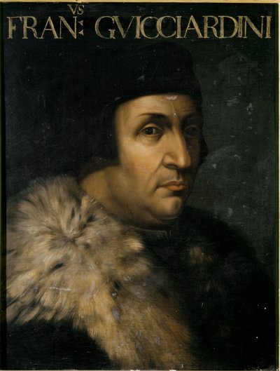 GUICCIARDINI Francesco, Porträtt. före 1605 (olja på trä) av Cristofano dell