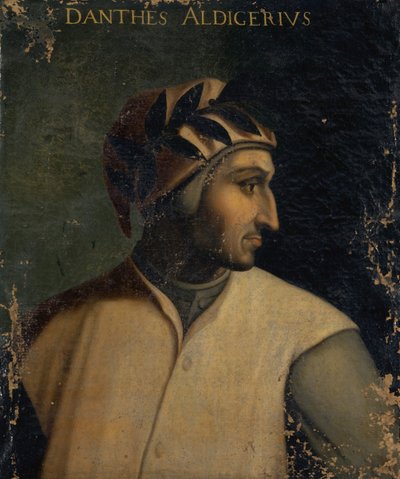Porträtt av Dante Alighieri, ca 1560 av Cristofano dell Altissimo