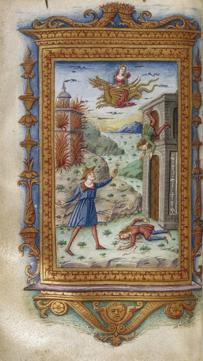 Medeas söners död Illustration för Heroides av Ovid, 1485-1499 av Cristoforo Majorana