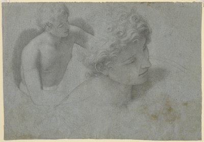 Två studier av en yngling, c.1600-10 av Cristoforo Roncalli