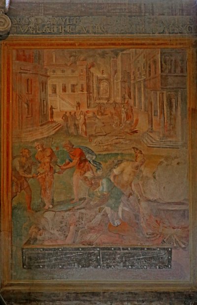Martyrskap och stympning av olika helgon av Cristoforo and Tempesta, Antonio Roncalli