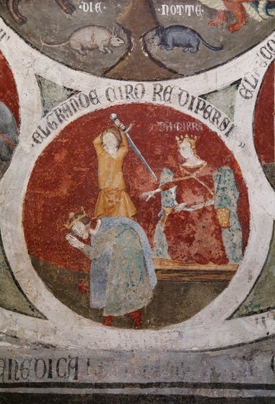 Der Tod des Kyros, König von Persien, Detail aus Das Rad von Barlaam von Cristoforo di & Piero Meo di Bindoccio