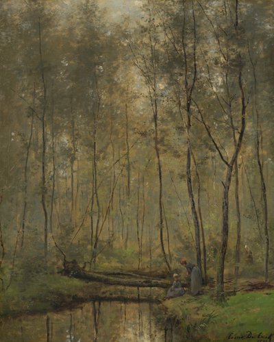 Holländska: Riverbank av Cesar de Cock