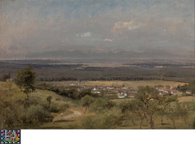 Landskap nära Gasny (Normandie) av Cesar de Cock