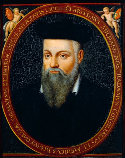Porträtt av Michel de Notre Dame kallad Nostradamus (Saint-Remy-de-Provence av César de Nostredame