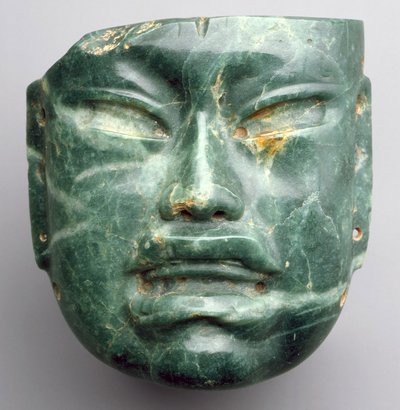 Mask, 900-400 f.Kr. (jadeit) av Culture Olmec