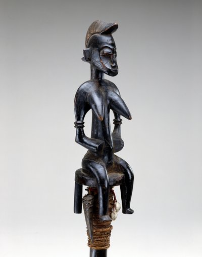 Champion odlarpersonal, Korhogo-regionen, Elfenbenskusten, sent 1800 - början av 1900-talet (trä, nötskal, växtfiber, horn och järn) av Culture Senufo