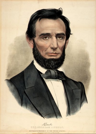 Ärade Abraham Lincoln, 16:e presidenten av Currier and Ives