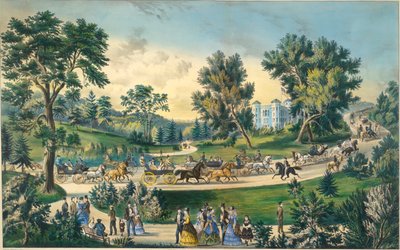 The Grand Drive, Central Park N.Y. av Currier and Ives