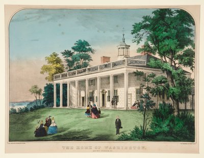 Washingtons hem/ Mount Vernon, VA av Currier and Ives