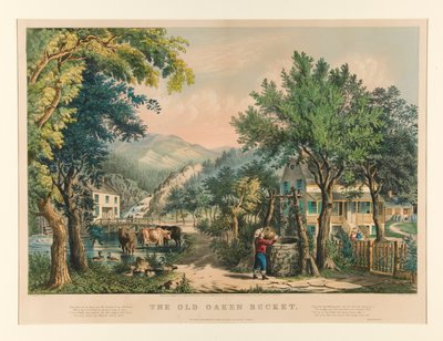 Den gamla ekhinken av Currier and Ives