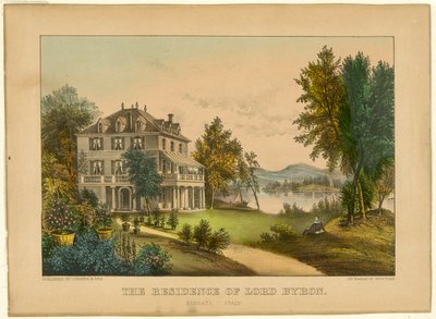 Lord Byrons bostad av Currier and Ives