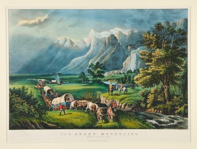 Klippiga bergen/Emigranter som korsar slätterna av Currier and Ives