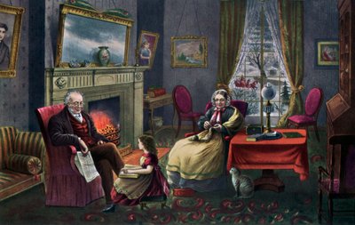 Vilotiden, ålderdom, 1868. av Currier and Ives