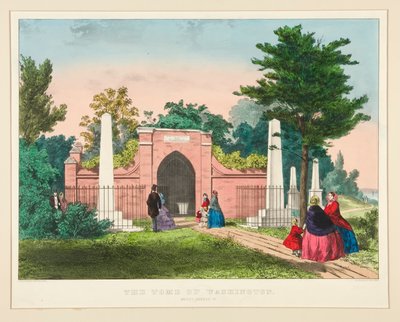 The Tomb of Washington/ Mount Vernon, VA av Currier and Ives