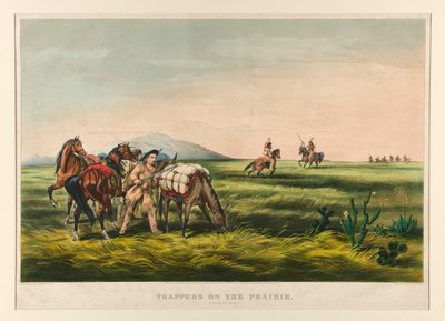 Trappers on the Prairie / Fred eller krig? av Currier and Ives