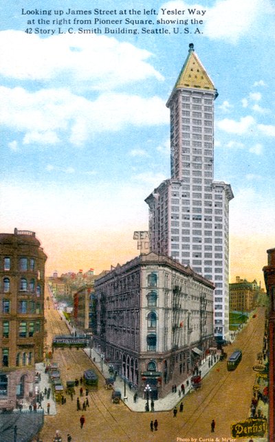 L.C. Smith Tower, Seattle, U.S.A., ca 1910-talet. av Curtis and Miller