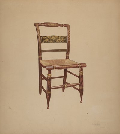 Hitchcock stol av Cushman Parker