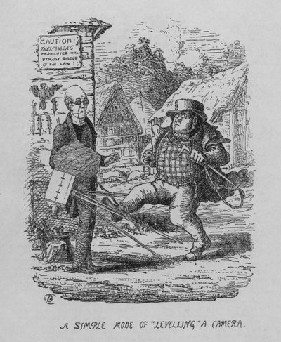 Ett enkelt sätt att "nivellera" en kamera (litografi) av Cuthbert Bede