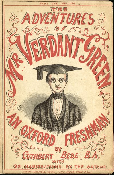 Omslagsillustration för The Adventures of Mr Verdant Green An Oxford Freshman av Cuthbert Bede