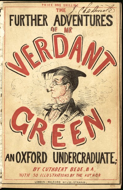 Omslagsillustration för The Further Adventures of Mr Verdant Green An Oxford Undergraduate av Cuthbert Bede