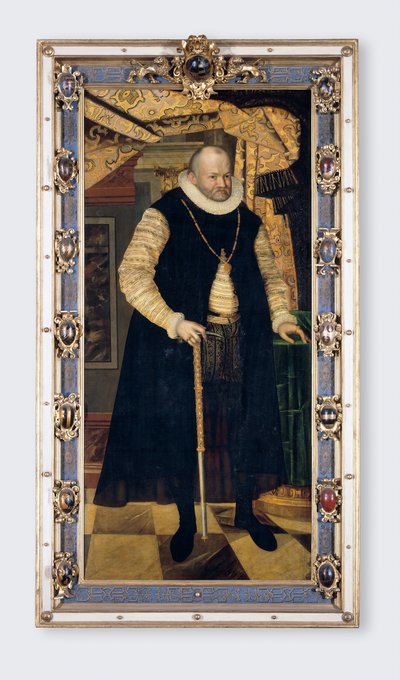 Porträtt av kurfursten av Sachsen Augustus I (1526-1586) - Målning av Cyriacus Roeder (Rheder) (cirka 1560-1598), olja på duk av Cyriacus (c.1560-1598) Roder