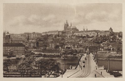 Manes-bron och slottet, Prag av Czech Photographer