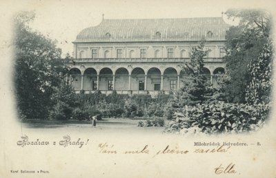 Vykort föreställande Milohradek Belvedere av Czech Photographer