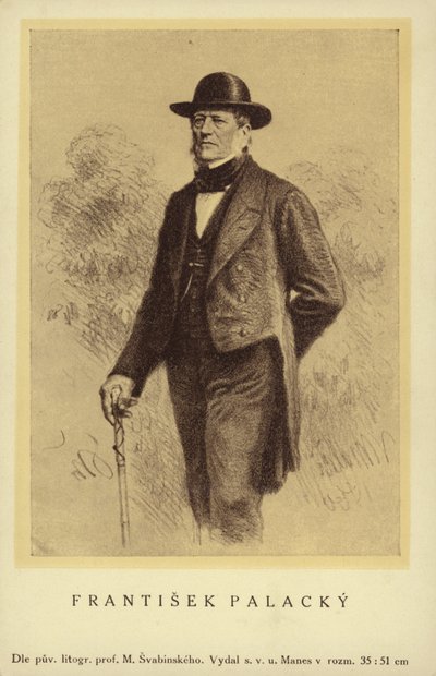 Frantisek Palacky (1798-1876), tjeckisk historiker och politiker av Czech School