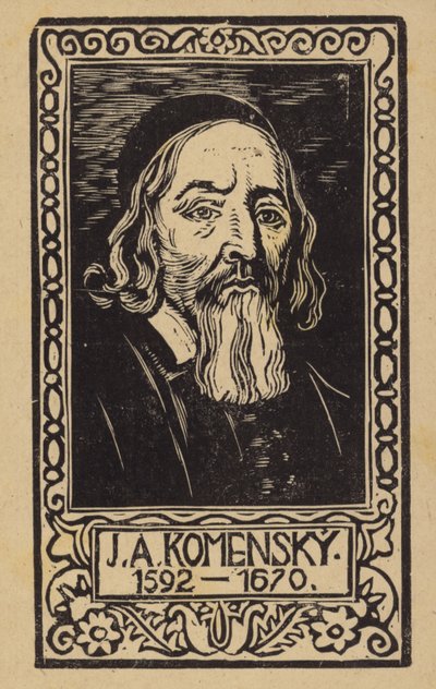 John Amos Comenius (1592-1670), tjeckisk lärare, pedagog och författare av Czech School