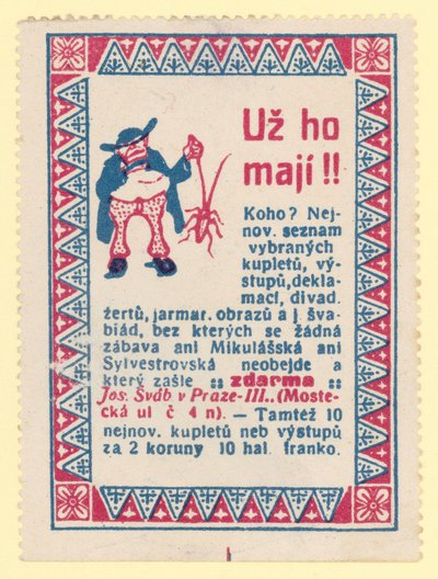 Man som håller en insekt av Czech School