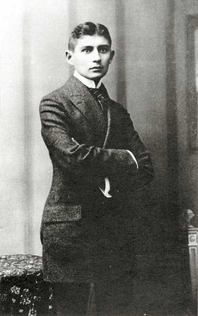 Porträtt av Franz Kafka, (1883 - 1924) av Czech School