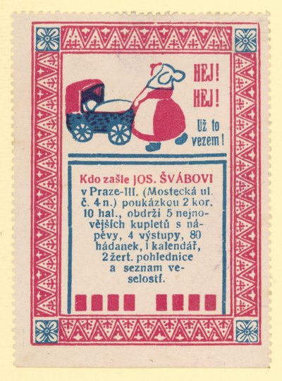Kvinna som skjuter en barnvagn av Czech School