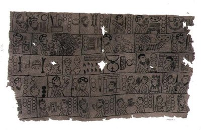 Kristen kalender i hieroglyfisk aztekisk stil (litho) av D.K. (after) Bonatti