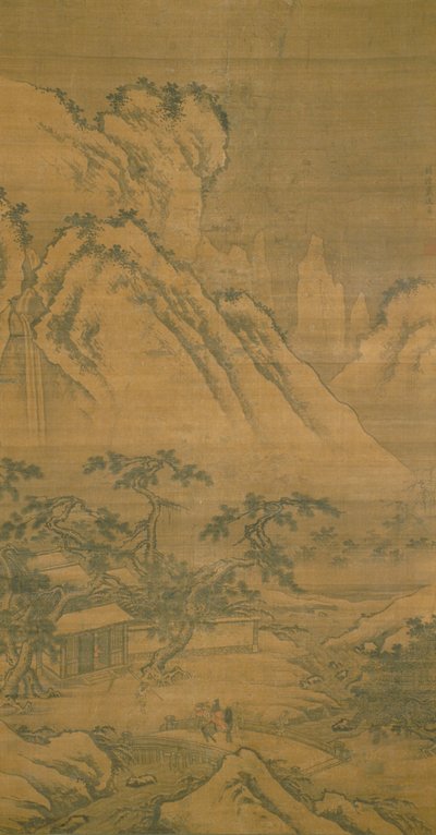 Yuan An sover genom snön (bläck och ljus färg på siden) av Dai Jin