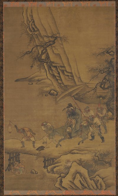 Zhong Kui och demoner som korsar en bro, 1400-talet. av Dai Jin