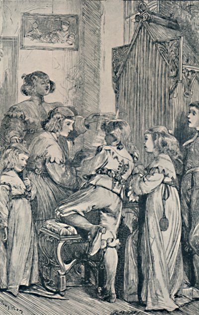 Glädje. Frontispice till gyllene tankar från gyllene fontäner, 1867, 1923 av Dalziel Brothers
