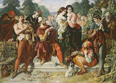 En scen från "As You Like It" av Daniel Maclise