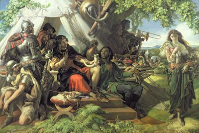 Kung Cophetua och tiggarjungfrun av Daniel Maclise