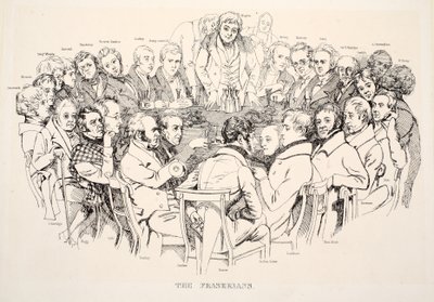 The Fraserians, pub. 1835 (gravyr) av Daniel Maclise