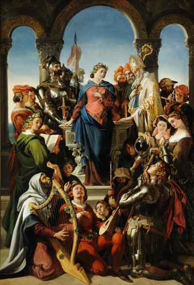 The Spirit of Chivalry, ca 1845 (olja på duk) av Daniel Maclise