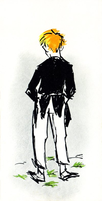 Illustration till Jules Renards pjäs efter romanen "Carrot Head" (illustration). av Daniel de Losques
