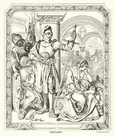 Ridderlighet (gravyr) av Daniel (after) Maclise